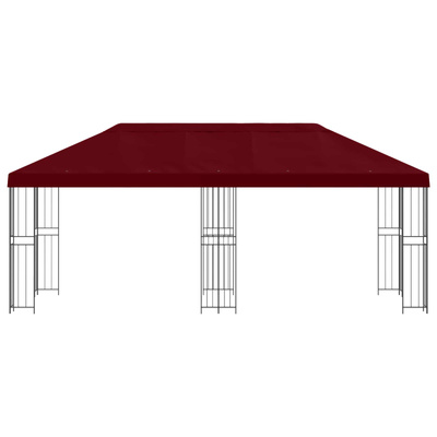Altana z bokami 6 x 3 m bordowy Poliester i Stal 190