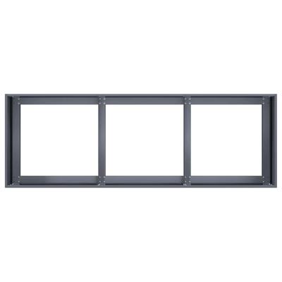 Doniczka Antracyt 120x40x40 cm Stal walcowana na zimno