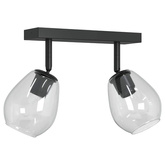 Reflektor sufitowy Czarny 33 x 13 x 26 cm Szkło i Metal