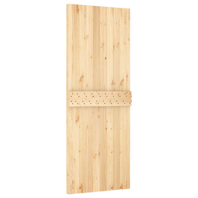 Drzwi przesuwne 80 x 210 cm Lite Drewno Sosnowe (Nieobrobione)