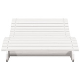 vidaXL Leżak, biały, 205x80x31,5 cm, lite drewno sosnowe