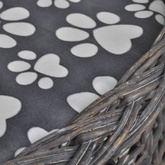 vidaXL Legowisko i drapak dla kota, z poduszką, wiklinowe