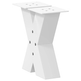 Nogi do stolika kawowego w kształcie litery X 2 szt. Białe 40x(30-31) cm Stal