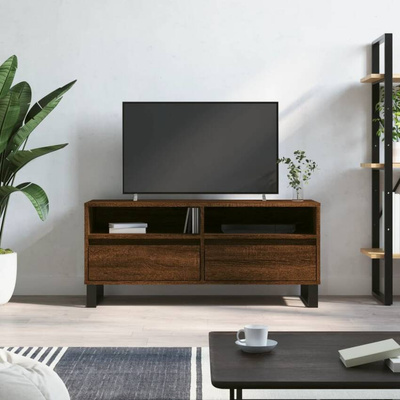 vidaXL Szafka pod TV, brązowy dąb, 100x34,5x44,5 cm