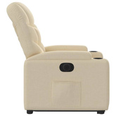 vidaXL Podnoszony fotel masujący, elektryczny, rozkładany, kremowy
