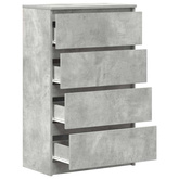 Komoda, szarość betonu, 60x35x98,5 cm, materiał drewnopochodny