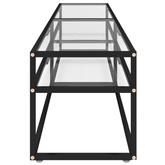 vidaXL Szafka pod TV, przezroczysta, 200x40x40,5 cm, hartowane szkło