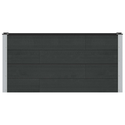 Podniesiona rabata ogrodowa Czarny 150 x 30 x 72 cm