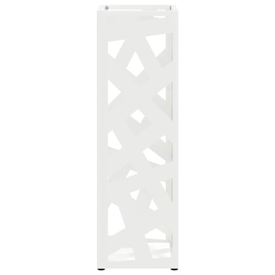 Stojak na Parasol Deszczowy Biały 15,5 x 15,5 x 49 cm Stal
