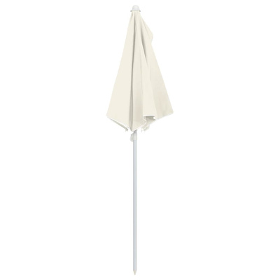 Półokrągły parasol ogrodowy na słupku, 180x90 cm, piaskowy