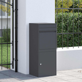 Skrzynka na przesyłki z drzwiami Antracyt 41 x 38 x 103 cm Stal