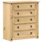 Komoda Corona, 80x40x89 cm, lite drewno sosnowe