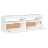 vidaXL Szafka pod TV z oświetleniem LED, biała, 120x35x40 cm
