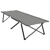 Składane Łóżko Kempingowe Szary 206 x 76 x 74 cm Oxford i stal