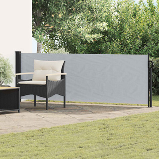 Rozkładany boczny markiz Szary 500 x 100 cm Poliester