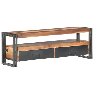 vidaXL Szafka pod TV 120x30x40 cm, lite drewno stylizowane na sheesham