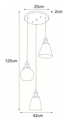 Lampa wisząca K-8036B-3 z serii SAMANTA