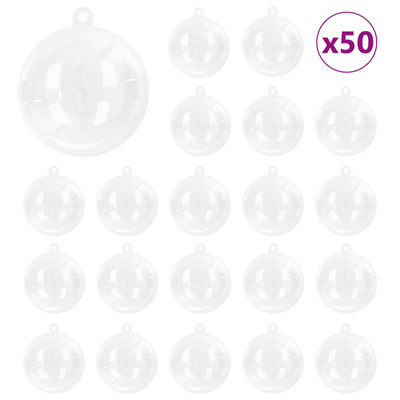 Zestaw Bombek Choinkowych 50 pcs przezroczysty ? 5 cm