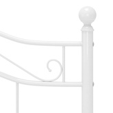 Rama łóżka, biała, metalowa, 120 x 200 cm