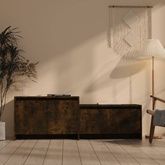 vidaXL Szafka pod TV, przydymiony dąb, 146,5x35x50 cm