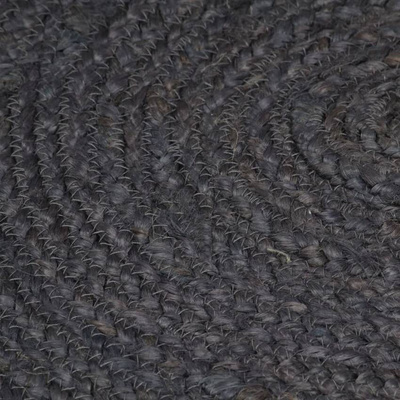 vidaXL Ręcznie wykonany dywan z juty, okrągły, 120 cm, ciemnoszary