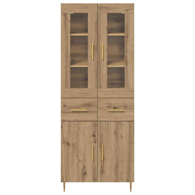 Highboard 2 szt. Dąb rzemieślniczy 69,5 x 34 x 180 cm