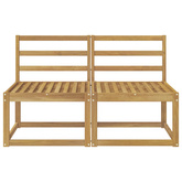 2 Sztuka Środkowa sofa ogrodowa Lite Drewno Akacji Biały