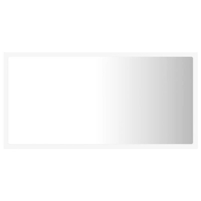 vidaXL Lustro łazienkowe z LED, białe, 80x8,5x37 cm, akryl
