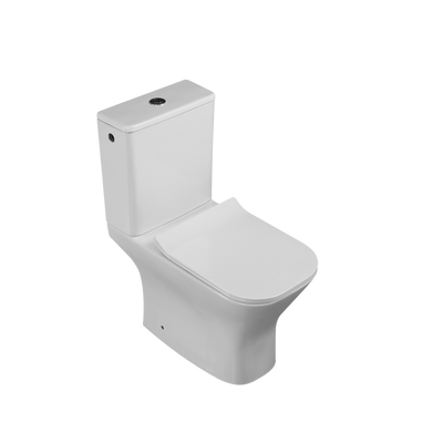 KOMPAKT WC BEZKOŁNIERZ, NYKS KWADR, BOCZ PODŁ BIAŁY Z DESKĄ WOLNOOPAD