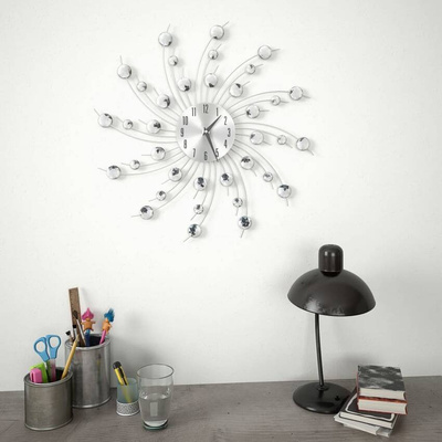 vidaXL Zegar ścienny z mechanizmem kwarcowym, nowoczesny design, 50 cm