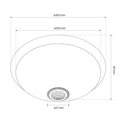 Plafon z czujnikiem ruchu i zmierzchu APLIS White SENSOR, 2xE27, 30cm, IP20, biały, okrągły EDO777583 EDO Solutions