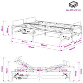 Elektro Regulowany Stelaż Łóżka Biały 140 x 200 cm Stal