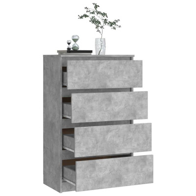 vidaXL Komoda, szarość betonu, 60x35x98,5 cm, materiał drewnopochodny