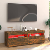 vidaXL Szafka pod TV z oświetleniem LED, przydymiony dąb, 120x35x40 cm wariant 4