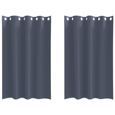 Firany blackout z kółkami 2 pcs Antracyt 175 x 140 cm Poliester