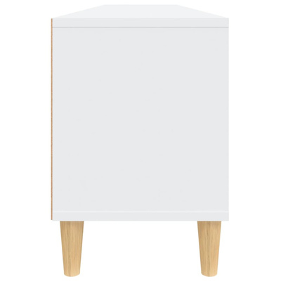 vidaXL Szafka pod TV, biała, 150x30x44,5 cm, materiał drewnopochodny wariant 9