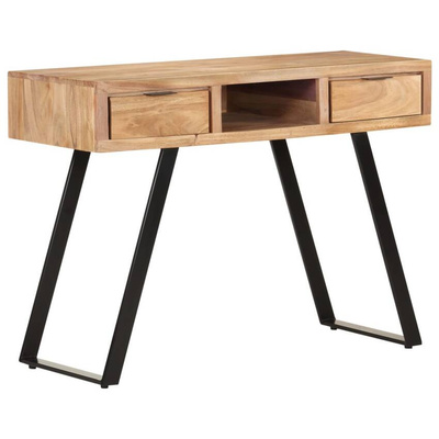 vidaXL Biurko, 107x45x79 cm, drewno akacjowe z naturalną krawędzią
