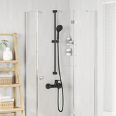 Zestaw Główicy Prysznicowej Czarny 150 cm Stal nierdzewna