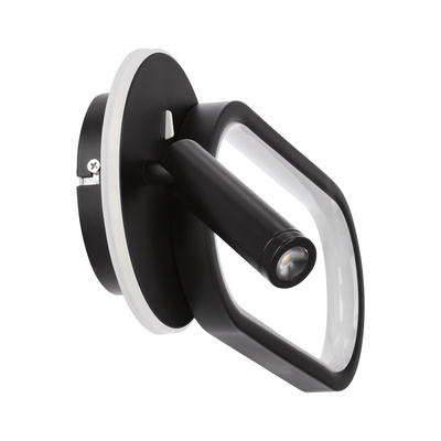 MONET lampa kinkiet owal czarny 13W LED 3000K, 4000K, 6000K klosz biały 22-35691