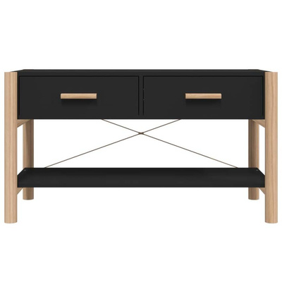 vidaXL Szafka pod TV, czarna, 82x38x45 cm, materiał drewnopochodny