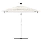 Parasol ogrodowy na stalowym słupku, biały, 246x246x230 cm