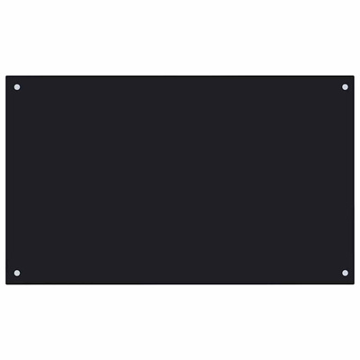 Panel ochronny do kuchni, czarny, 100x60 cm, szkło hartowane