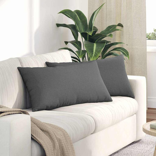 Poduszki na sofę 2 pcs Ciemnoszary 80 x 40 cm tkanina