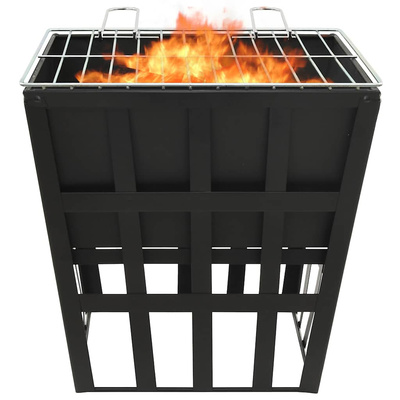 Palenisko i grill 2-w-1, 34 x 34 x 48 cm, stal