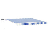 Markiza zwijana Ze LED Lights Niebieski i biały 350 x 250 cm