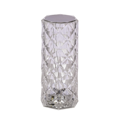 Lampka nocna Brillo srebrna LED dotykowa z usb ze ściemniaczem