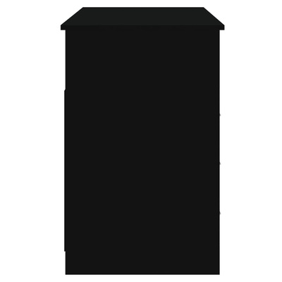 vidaXL Biurko z szufladami, czarne, 102x50x76 cm