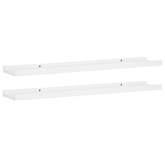 vidaXL Półki ścienne na zdjęcia, 2 szt., białe, 80x9x3 cm, MDF