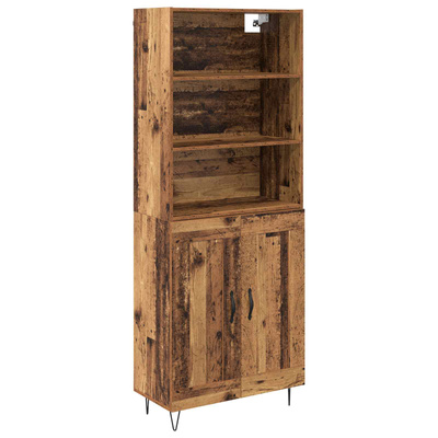 Highboard 2 szt. Stare drewno 69,5 x 34 x 180 cm