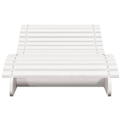 vidaXL Leżak, biały, 205x70x31,5 cm, lite drewno sosnowe